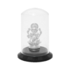 Sterling silver Ganesh murti in a sitting case sealed in a clear case